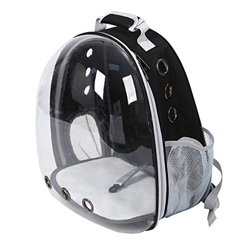 LIZZOT Hund Katze Transparent Raum Kapsel Atmungsaktive Umhänge Tasche Haustier Außerhalb Tragbare Tragen Rucksack Hunde Katze Tragen Käfig Schwarz von LIZZOT