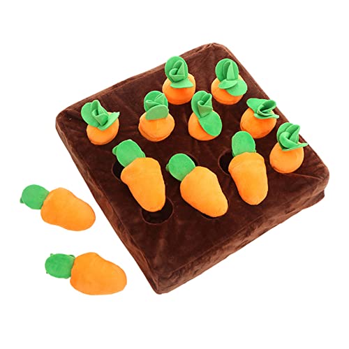 LIbgiubhy Interaktives Plüschtier Gefüllte Pflanze Hundeplüsch Karottenspielzeug Essenstraining Beißring Spielzeug von LIbgiubhy