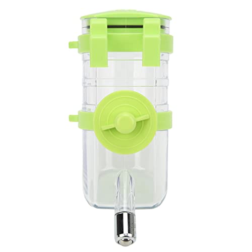 Haustier-Wasserspender, 350 Ml, Sicherer Hängender Wasserflaschenspender, Auslaufsicheres Katzen-Trinkgerät (Green) von LJCM