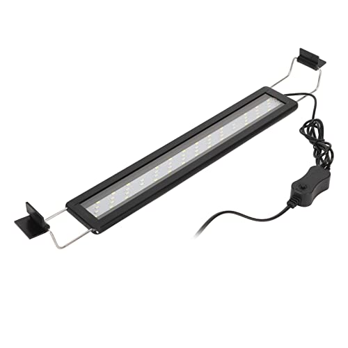 LJCM Aquariumleuchte, 4-reihige Farbwechselnde LED-Aquariumleuchte, Augenschutz, Ultradünn, Spritzwassergeschützt, mit Ausziehbaren Halterungen für Aquarien (EU-Stecker 220 V) von LJCM