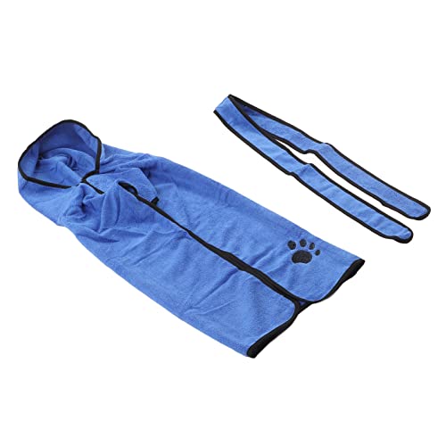 LJCM Hunde-Trockenmantel, Schnell Trocknender Mikrofaser-Hundebademantel mit Verstellbarem Gürtel Zum Baden (XL) von LJCM