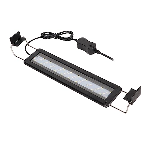 LJCM LED-Aquariumlicht, Professionelles, Ultradünnes Aquariumlicht, Wärmeableitung, Schwarz, 3 Einstellbare Stufen für Aquarien (EU-Stecker 220 V) von LJCM