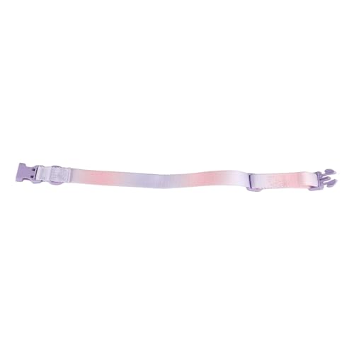 LJCM Modisches Hundehalsband, Strapazierfähiges, Farbenfrohes Hundehalsband aus Polyester Zum Spazierengehen und Camping (Purpur Rosa) von LJCM