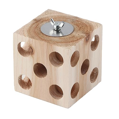 LJCM Vogelblock-Kauspielzeug, Multifunktionales Beißspielzeug für Papageien aus Holz, Zum Sitzen, Ungiftig, ohne Langeweile, für Nymphensittiche und Sittiche (8cm) von LJCM