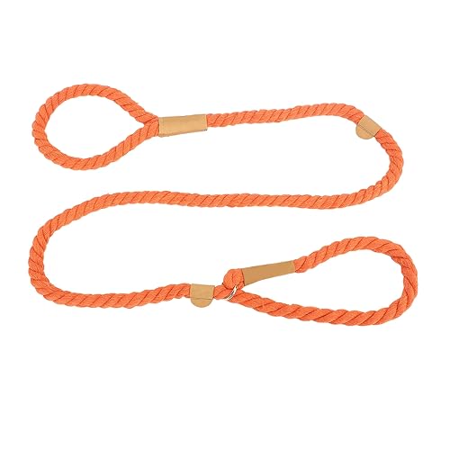 Lange Hundeleine, Tragbares, Reißfestes Zugseil. Strapazierfähiges Baumwollseil für das Training (Orange Rot) von LJCM