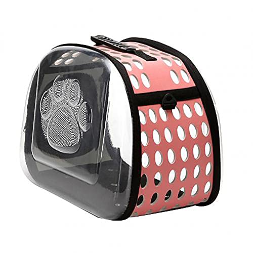 LJJ Wasserdicht LuftlöCher Haustier Rucksack Katzentransportbox Tragbar Transporttasche FüR Kleinetragetasche Katze Und Hunde Transporttasche,Pink von LJJ