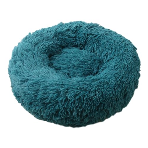 LJWDYS Donut Hundebett Katzenbett, Tragbare Waschbar Haustierbett Für Kleine Und Mittelgroße Hunde Katzen (Color : Blue, Size : 80cm) von LJWDYS