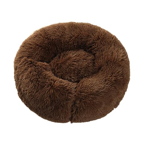 LJWDYS Donut Hundebett Katzenbett, Tragbare Waschbar Haustierbett Für Kleine Und Mittelgroße Hunde Katzen (Color : Coffee, Size : 100cm) von LJWDYS