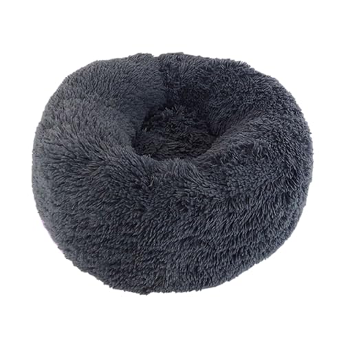 LJWDYS Donut Hundebett Katzenbett, Tragbare Waschbar Haustierbett Für Kleine Und Mittelgroße Hunde Katzen (Color : Darkgrey, Size : 100cm) von LJWDYS