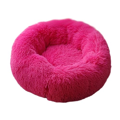 LJWDYS Donut Hundebett Katzenbett, Tragbare Waschbar Haustierbett Für Kleine Und Mittelgroße Hunde Katzen (Color : DeepPink, Size : 100cm) von LJWDYS