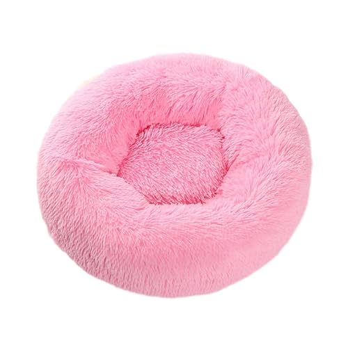 LJWDYS Donut Hundebett Katzenbett, Tragbare Waschbar Haustierbett Für Kleine Und Mittelgroße Hunde Katzen (Color : HotPink, Size : 100cm) von LJWDYS