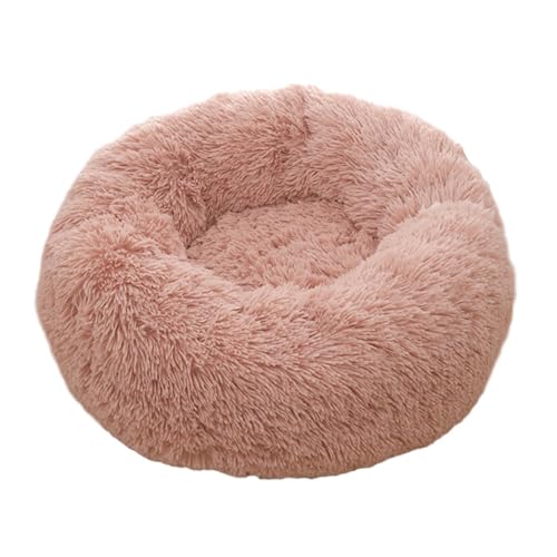 LJWDYS Donut Hundebett Katzenbett, Tragbare Waschbar Haustierbett Für Kleine Und Mittelgroße Hunde Katzen (Color : Pink, Size : 70cm) von LJWDYS