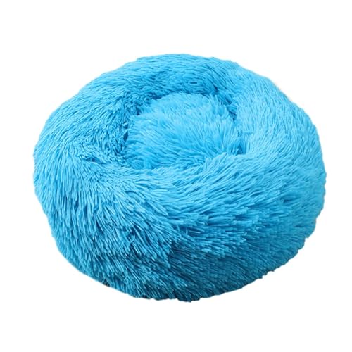 LJWDYS Donut Hundebett Katzenbett, Tragbare Waschbar Haustierbett Für Kleine Und Mittelgroße Hunde Katzen (Color : SkyBlue, Size : 40cm) von LJWDYS