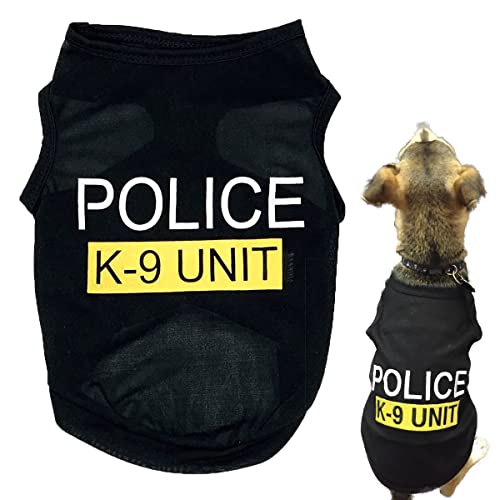 Hundekostüm K9 Katzenkleidung Shirts für Cosplay, atmungsaktive Haustier-T-Shirts, Sommerkleidung Weste für Hunde, Welpen, Jungen, Mädchen (X-Large) von LKEX