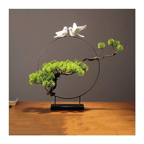 Kleines Aquarium, Künstliche Bonsai-Simulation, Willkommenskiefer, Bonsai-Dekoration, Zen-Wohnzimmerdekoration, Gateway, Schrank, Büro, Aquarium von LKJIUDVY