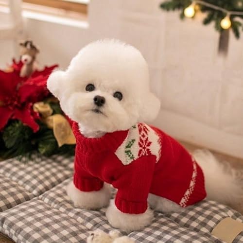 Little Dog Clothes Autumn Outfit Teddy Bear Schnauzer Pomeranian Small Dog Winter Pet Winter Christmas Knit Sweater von LKMM