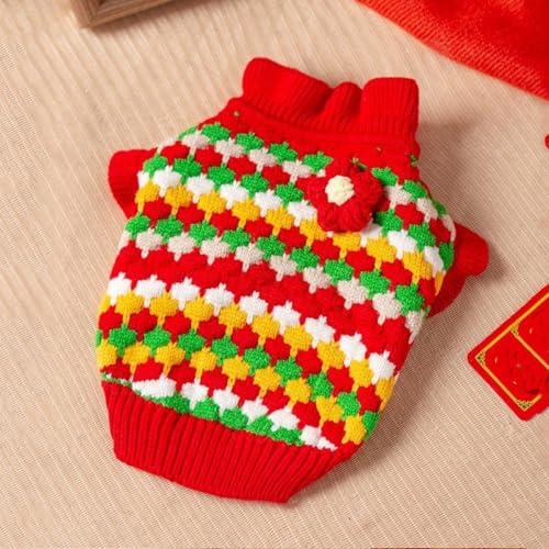 Little Dog Clothes Autumn Outfit Teddy Bear Schnauzer Pomeranian Small Dog Winter Pet Winter Christmas Knit Sweater von LKMM