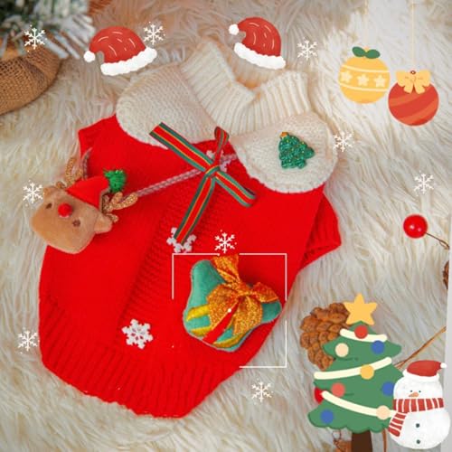 Little Dog Clothes Autumn Outfit Teddy Bear Schnauzer Pomeranian Small Dog Winter Pet Winter Christmas Knit Sweater von LKMM