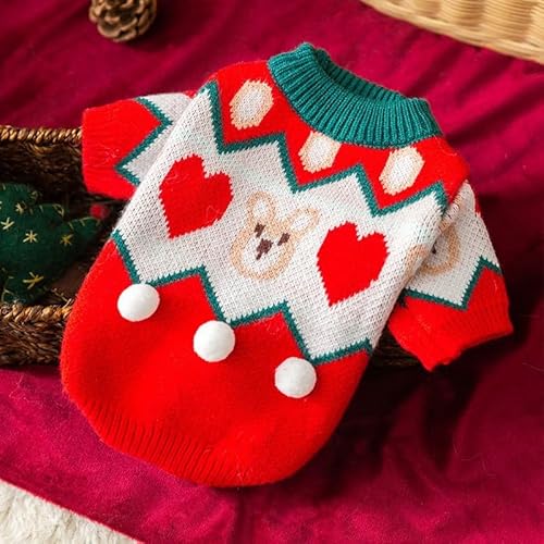 Little Dog Clothes Autumn Outfit Teddy Bear Schnauzer Pomeranian Small Dog Winter Pet Winter Christmas Knit Sweater von LKMM