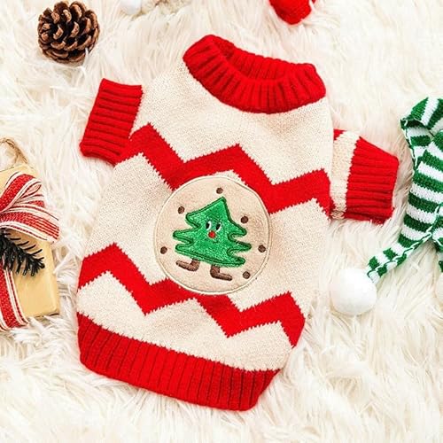 Little Dog Clothes Autumn Outfit Teddy Bear Schnauzer Pomeranian Small Dog Winter Pet Winter Christmas Knit Sweater von LKMM