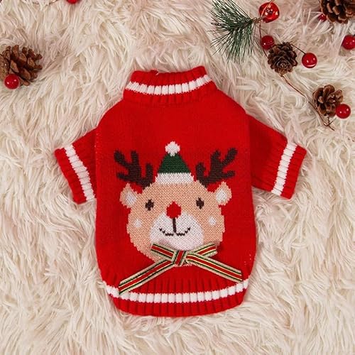 Little Dog Clothes Autumn Outfit Teddy Bear Schnauzer Pomeranian Small Dog Winter Pet Winter Christmas Knit Sweater von LKMM