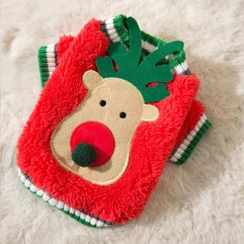 Little Dog Clothes Autumn Outfit Teddy Bear Schnauzer Pomeranian Small Dog Winter Pet Winter Christmas Knit Sweater von LKMM