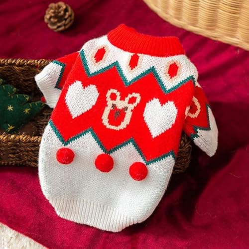 Little Dog Clothes Autumn Outfit Teddy Bear Schnauzer Pomeranian Small Dog Winter Pet Winter Christmas Knit Sweater von LKMM