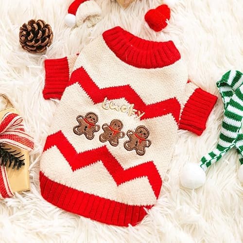 Little Dog Clothes Autumn Outfit Teddy Bear Schnauzer Pomeranian Small Dog Winter Pet Winter Christmas Knit Sweater von LKMM