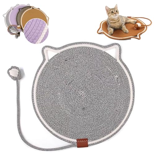 Celery Pets Clawloom Dual Scratching Pad, Dual Scratching Pad for Cats, 17”/20” Dual Scratching Pad, Cat Scratching Mat Natural Cotton Rope Cat Scratching Pad, Furniture Protector (Gray,14 inch) von LLELEMAMO