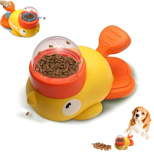 Duck Dog Treat Dispenser, Duck Treat Dispenser, 2-In-1 Interactive Dog Puzzle Toy & Slow Feeder, Dog Food Dispenser Toy for Small & Medium Dogs, Anti-Gulping Bowl for Healthy Eating & Iq Training von LLELEMAMO