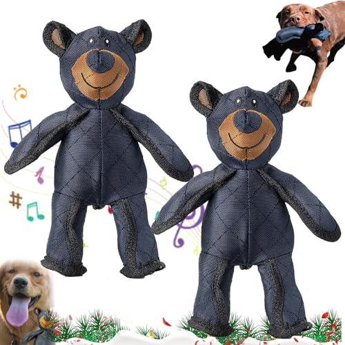 Unbreaka Bear, Unbreakable Bear Dog Toy, Indestructible Bear Dog Toy, Resistant Squeaky Unbreakable Stuffed Plush Dog Toy Teddy Extreme Bear 2.0, Chew Toys for Aggressive Chewers Heavy Chewers (2A) von LLELEMAMO