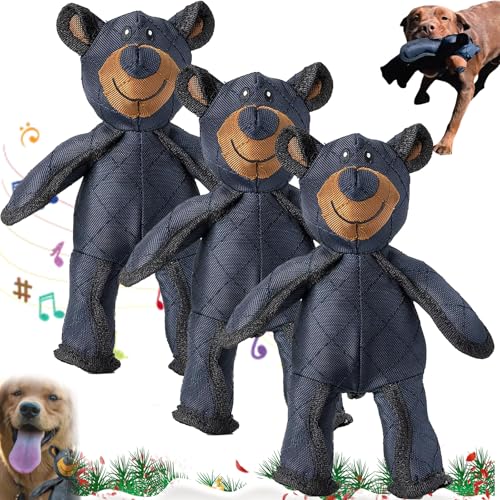 Unbreaka Bear, Unbreakable Bear Dog Toy, Indestructible Bear Dog Toy, Resistant Squeaky Unbreakable Stuffed Plush Dog Toy Teddy Extreme Bear 2.0, Chew Toys for Aggressive Chewers Heavy Chewers (3A) von LLELEMAMO