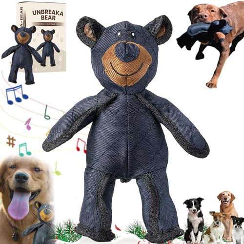 Unbreaka Bear, Unbreakable Bear Dog Toy, Indestructible Bear Dog Toy, Resistant Squeaky Unbreakable Stuffed Plush Dog Toy Teddy Extreme Bear 2.0, Chew Toys for Aggressive Chewers Heavy Chewers (A) von LLELEMAMO