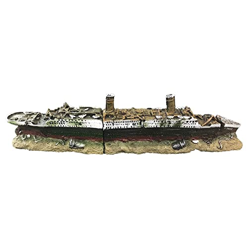 Aquarium-Schiffswrack-Dekoration, Fisch für Ornamente, Kunstharz, versunkenes Schiff für Süß- und Salzwasser, große Betta-Tanks Aquarium-Schiffswrack-Dekoration, Fisch für Ornamente, Kunstharz, versunkenes Schiff für Süß- und Salzwasser, große Betta-Tanks von LLHCF