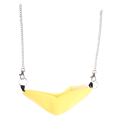 LLHCF Kleine Tier-Hängematte, weiches Bett, Spielzeug, für Papageien, Hamster, Käfig, Schaukel, niedliches Bananenhaus, Hamster, Banane LLHCF Kleine Tier-Hängematte, weiches Bett, Spielzeug, für Papageien, Hamster, Käfig, Schaukel, niedliches Bananenhaus, Hamster, Banane von LLHCF