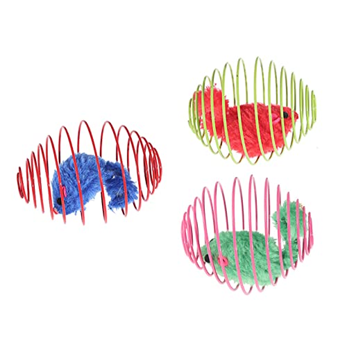 LLHCF Pelziges Katzenspielzeug, farbige Käfigbälle, fangen Mäuse, Katzen, Bälle, Spielzeug, Kätzchen, interaktives Mäuse-Spielzeug für den Innenbereich LLHCF Pelziges Katzenspielzeug, farbige Käfigbälle, fangen Mäuse, Katzen, Bälle, Spielzeug, Kätzchen, interaktives Mäuse-Spielzeug für den Innenbereich von LLHCF