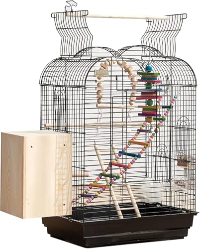 Vogelkäfig, Vogelvoliere, Vogel Flug Käfige mit Rolling Stand und Boden Tablett for Nymphensittiche Sittiche Lovebirds Flug Sitzstangen Vogelkäfig von LLHTTDMBDFC