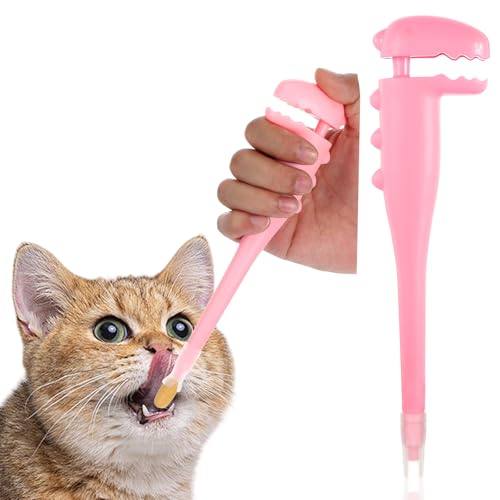 Haustier-Pillen-Shooter für Katzen, Hunde, Pillen-Shooter für Katzen, Katzentablette, weiche Spritze, medizinischer Futterspender für kleine Tiere (Rosa) von LLOUSSAK