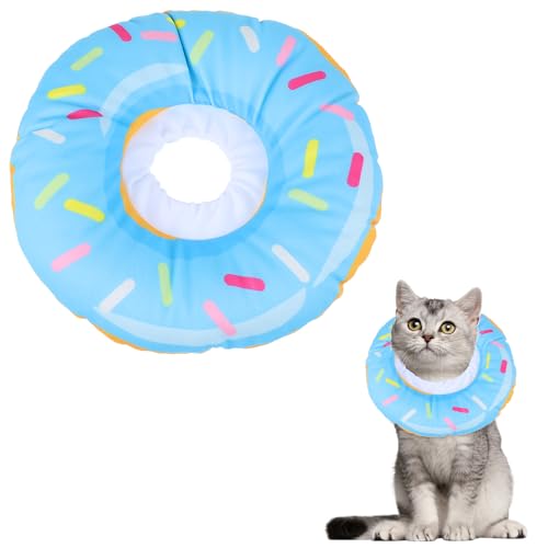 Weiches Katzenkegelhalsband, verstellbare Katzenzapfen, um das Lecken zu stoppen, niedliches Katzen-Genesungshalsband, leichtes elisabethanisches Halsband für Katzen, bequemes Kätzchen-Donut-Kragen, von LLOUSSAK