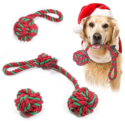 LLSPET Hundespielzeug aus Seil mit Weihnachtsmotiv 03 von LLSPET