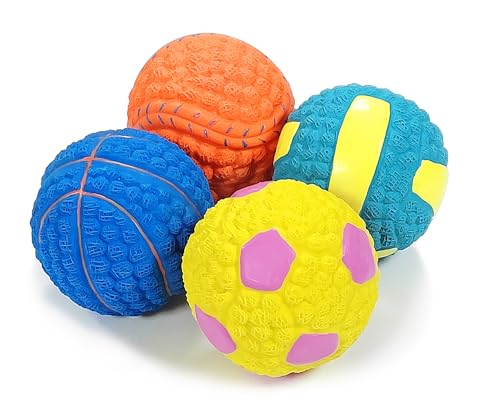 LLSPET Quietschender Latex-Welpen-Hundespielzeugball von LLSPET