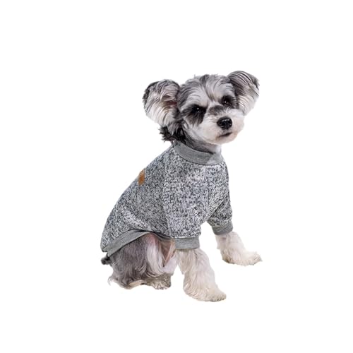 LMDO Hält Sie warm, Kätzchen-Welpen-Kleidung für kleine Hunde, französische Bulldogge, Sweatshirt, Haustiere, Hunde, Katzen, Jacke, Mantel, klassische Chihuahua-Kleidung (Schwarz, 19 mm, S) von LMDO