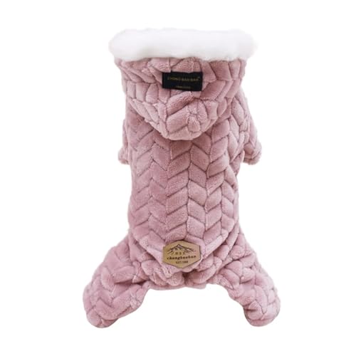 Vierbeiniger Winterfellkragen für kleine Hunde, warmer Anzug, Baumwolle, bequem, weiche Hundekleidung (einfarbig, XL) von LMDO