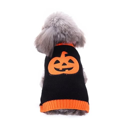 Weihnachtliche Haustier-Katzenbekleidung für Welpen, Hunde, Katzenkleidung für Haustiere, Hunde, Mantel, Chihuahua-Jacke, gestrickt, Halloween, Katzenpullover (Violett, XXL) von LMDO