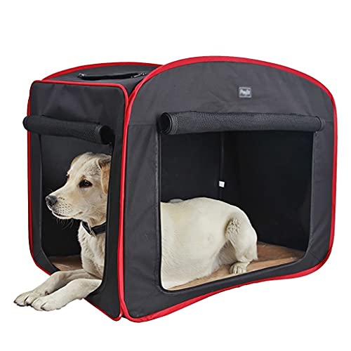 LMJ Faltbare Hundekatze Tasche Atmungsaktiv weichseitig Haustierträger-Rucksack im Freien Portable können Autositze setzen (Color : Black, Größe : Mittel) von LMJ
