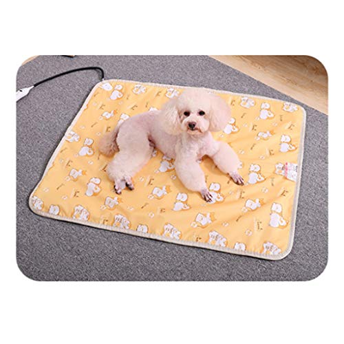 LMJ Selbst Warming-Matte for Hund und Katze 3 Stufe Temperatureinstellungen Haustier-Bett-Wärmer Heizdecken (Color : Yellow, Größe : Medium) von LMJ