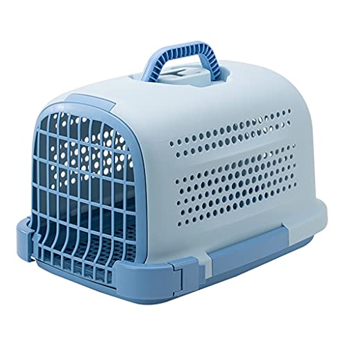 LMJ Tragbarer Haustierrucksack, leicht zu öffnen, Haustier aus dem Käfig, atmungsaktive Katze und Hundeluftkasten, mehrfarbige Optionen (Color : Blue) von LMJ