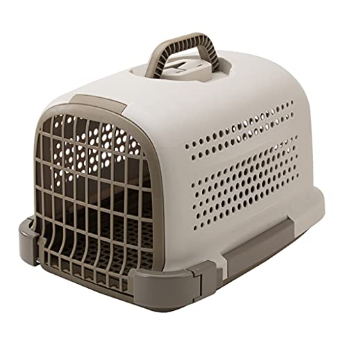 LMJ Tragbarer Haustierrucksack, leicht zu öffnen, Haustier aus dem Käfig, atmungsaktive Katze und Hundeluftkasten, mehrfarbige Optionen (Color : Brown) von LMJ