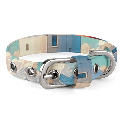 Halsband für kleine und mittelgroße Haustiere, verstellbar, Oxford-Stoff, Leuchtturm, Diamantmalerei, Haustierhalsband, personalisierbar, für Katzen und Hunde von LMNGH