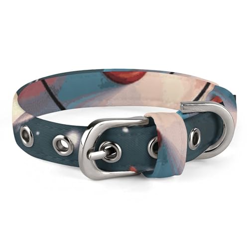 Halsband für kleine und mittelgroße Haustiere, verstellbar, Oxford-Stoff, niedlicher Schneemann-Druck, Haustierhalsband, personalisierbar von LMNGH